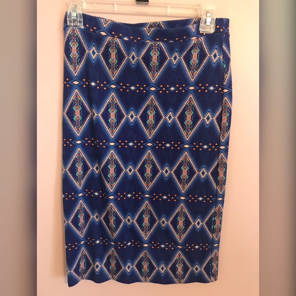 Multi Colored Pencil Skirt